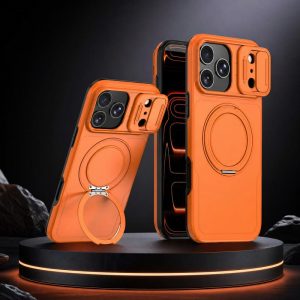 REZNIKA Armor 3.0 – Katonai minőségű ütésálló mágneses tok kameracsúszdával és 360°-os kitámasztó gyűrűvel iPhone 18-hoz