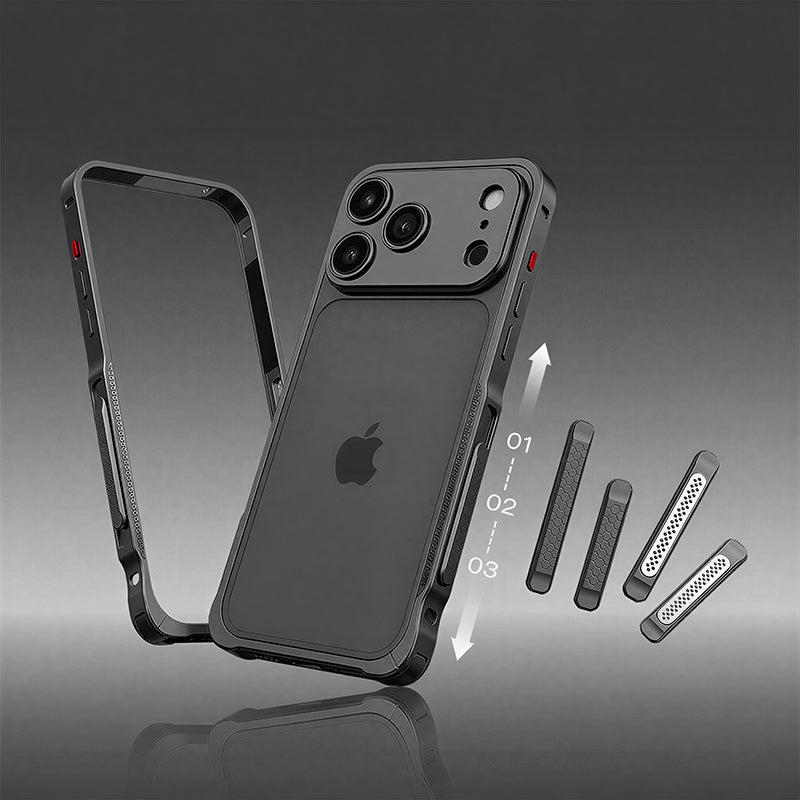 REZNIKA Armor SlideRail – Metal Frame Case with Interactive Side Slider & Detachable Lens Cover For iPhone - Image 8