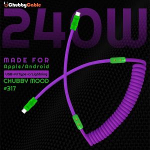 “Curly REZNIKA” Silicone Braided Fast Charging Cable #317
