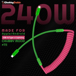 “Curly REZNIKA” Silicone Braided Fast Charging Cable #711