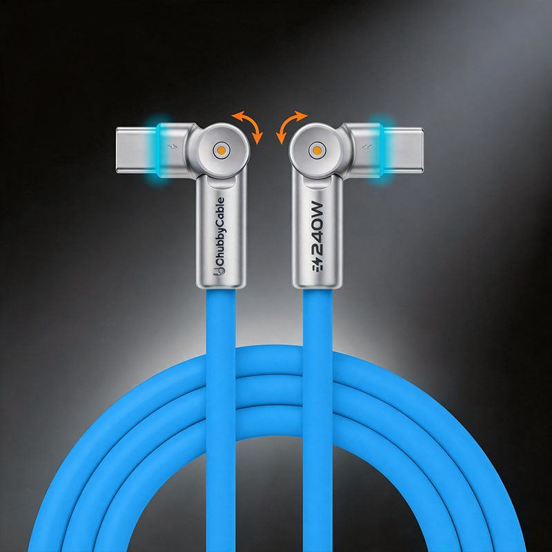 “REZNIKA RotateX” – 240W Dual 180° Rotating Fast Charging Cable With LED Light - Image 9