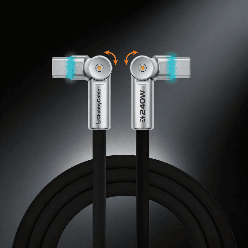 “REZNIKA RotateX” – 240W Dual 180° Rotating Fast Charging Cable With LED Light - Image 7