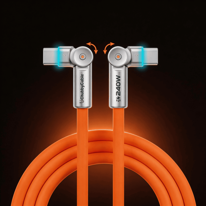 “REZNIKA RotateX” – 240W Dual 180° Rotating Fast Charging Cable With LED Light - Image 8