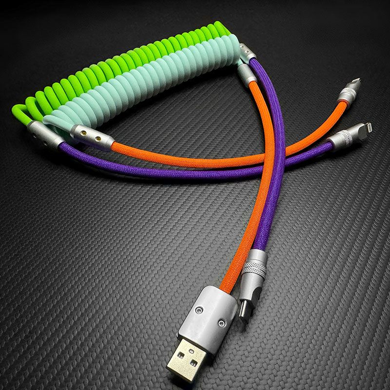 “Curly REZNIKA” 240W Coiled Braided Silicone Fast Charging Cable - Image 3