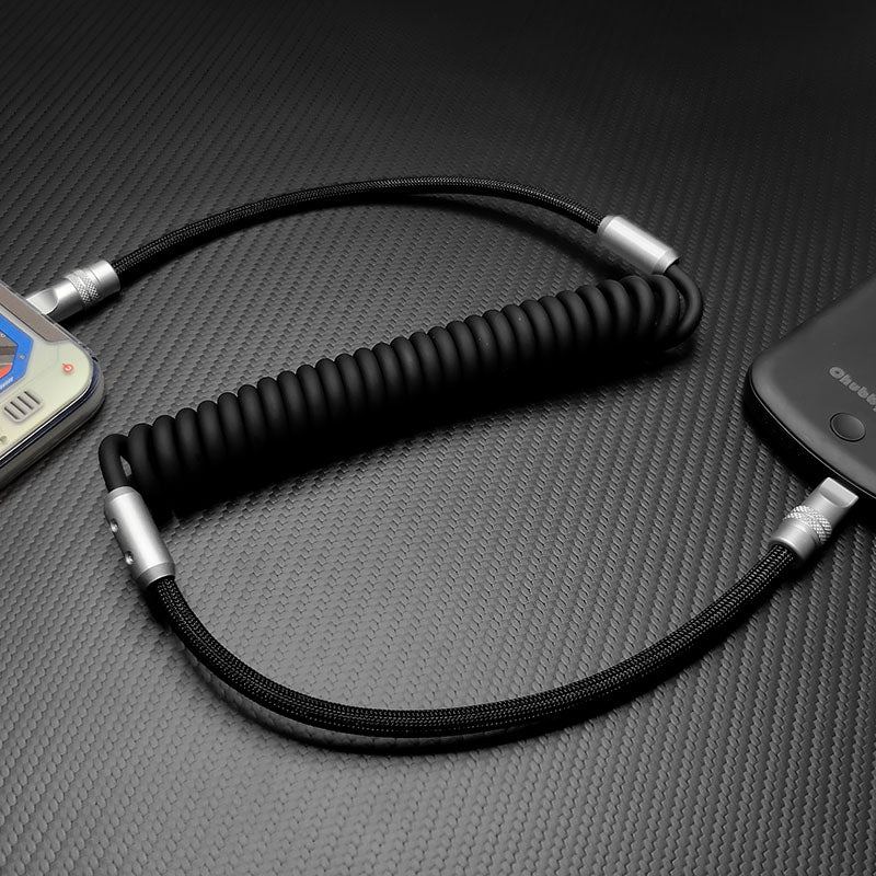 “Curly REZNIKA” 240W Coiled Braided Silicone Fast Charging Cable - Image 2