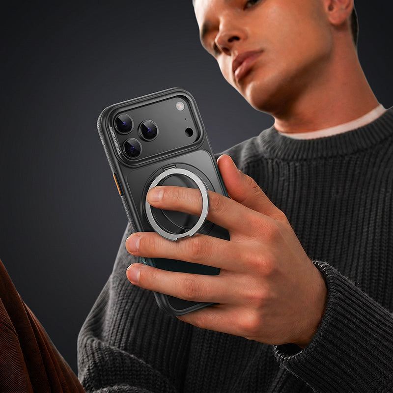 REZNIKA Armor GripStand – Magnetic Shockproof Case with Built-in Rotating Stand For iPhone - Image 5