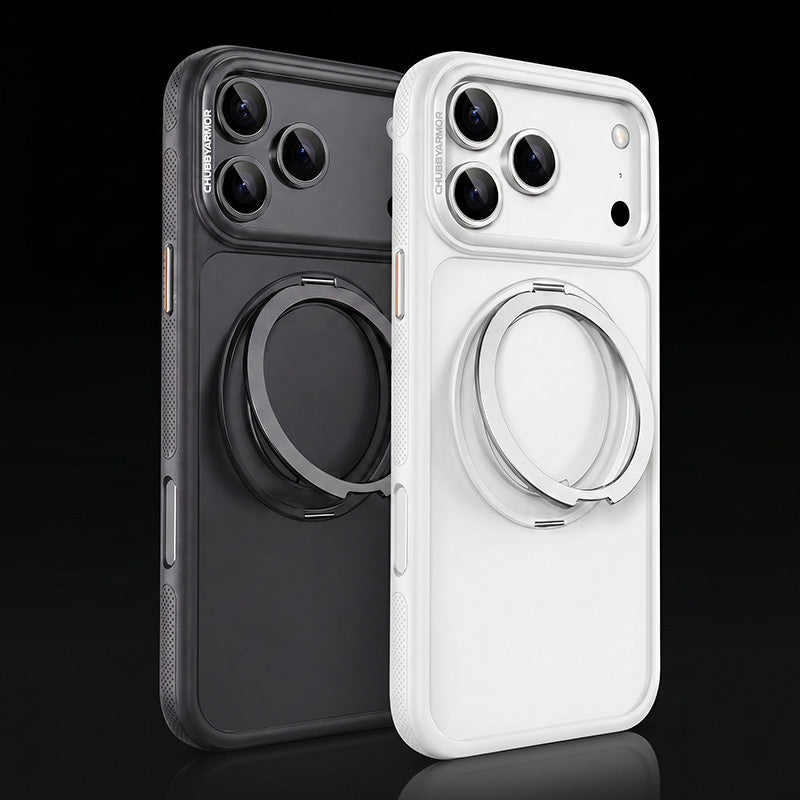 REZNIKA Armor GripStand – Magnetic Shockproof Case with Built-in Rotating Stand For iPhone