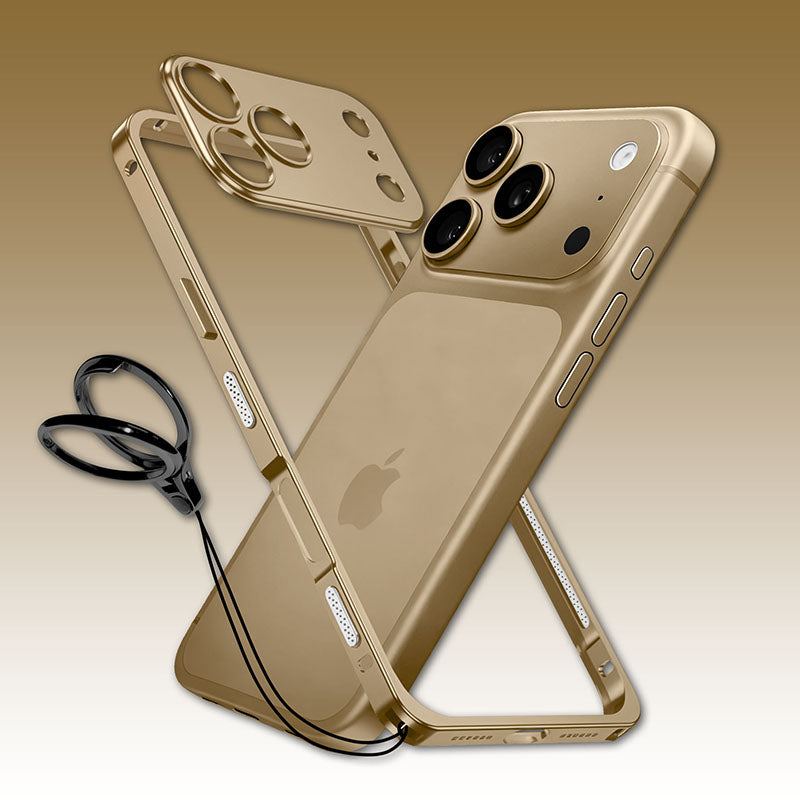 REZNIKA Armor LiteGo – Ultra-Thin Metal Bumper Case With Lens Protector & GripRing Phone Stand For iPhone - Image 11