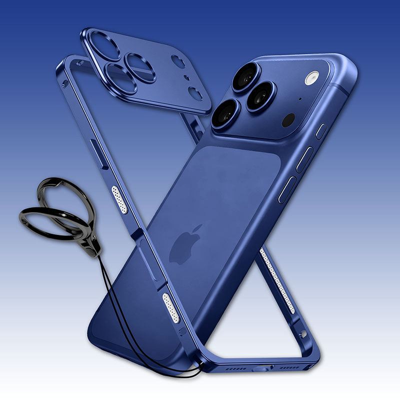 REZNIKA Armor LiteGo – Ultra-Thin Metal Bumper Case With Lens Protector & GripRing Phone Stand For iPhone - Image 9