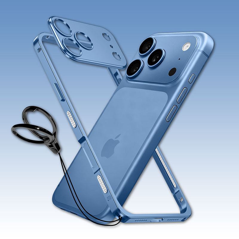 REZNIKA Armor LiteGo – Ultra-Thin Metal Bumper Case With Lens Protector & GripRing Phone Stand For iPhone - Image 13