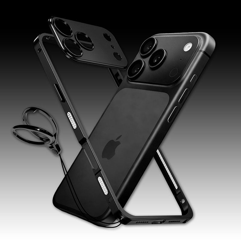REZNIKA Armor LiteGo – Ultra-Thin Metal Bumper Case With Lens Protector & GripRing Phone Stand For iPhone - Image 7