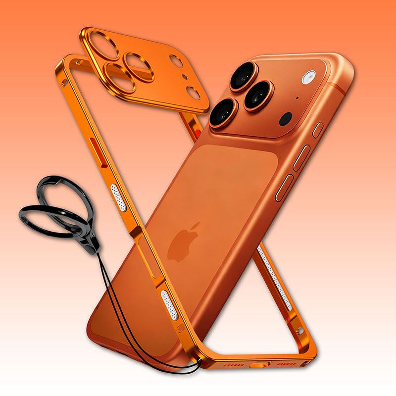 REZNIKA Armor LiteGo – Ultra-Thin Metal Bumper Case With Lens Protector & GripRing Phone Stand For iPhone - Image 8