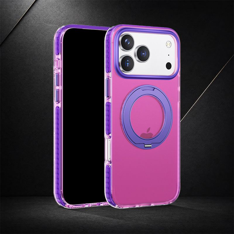 REZNIKA Armor Splicing – Matte Color-Block with 360° Hidden Magnetic Stand Case For iPhone - Image 6