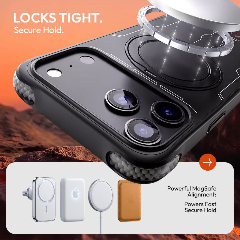 REZNIKA Armor AirBump® – 360° Rotating MagSafe Stand Case for iPhone 18 | Patented Drop Protection - Image 4