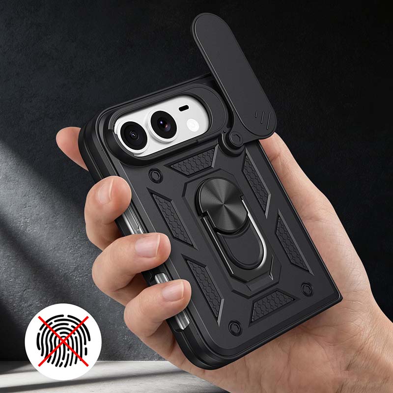 REZNIKA Armor FoldShield™ – Shockproof Protective Case with Slide-Open Window & Built-In Stand for iPhone Duo - Image 4
