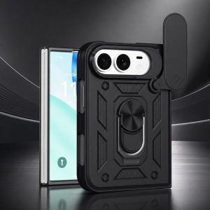 REZNIKA Armor FoldShield™ – Ütésálló védőtok csúsztatható ablakkal és beépített állvánnyal iPhone Duo készülékhez