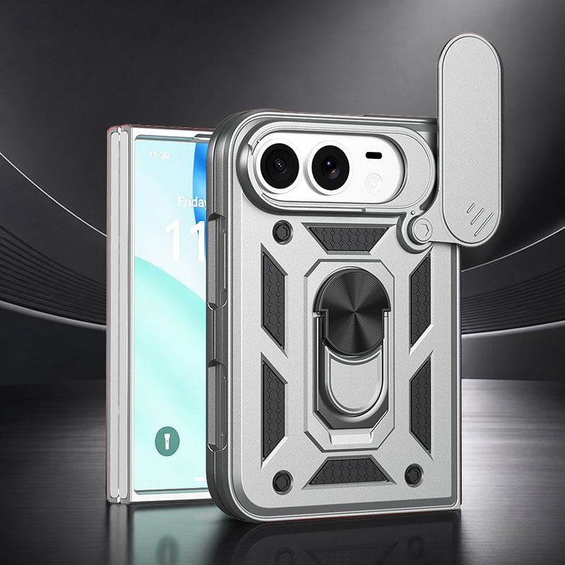 REZNIKA Armor FoldShield™ – Shockproof Protective Case with Slide-Open Window & Built-In Stand for iPhone Duo - Image 5