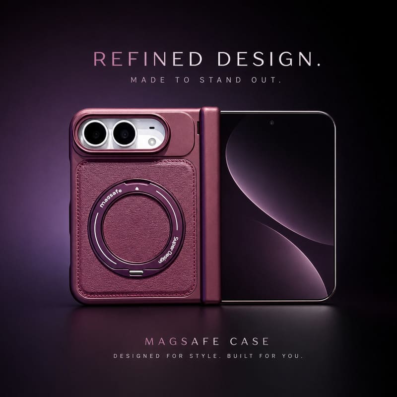 REZNIKA Armor LuxeFold™ – Prémium bőr MagSafe tok iPhone Duo készülékhez - Image 4