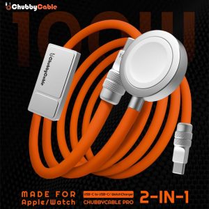REZNIKA Duo-Core Flex™ 2-in-1 USB-C to 100W USB-C & 5W Apple Watch Charging Cable