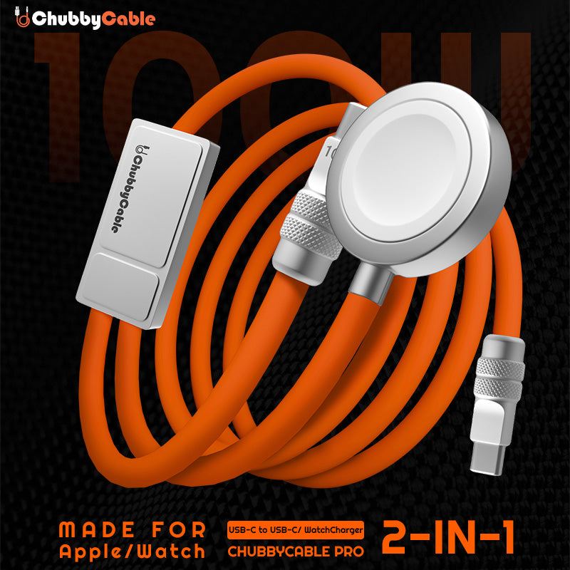 REZNIKA Duo-Core Flex™ 2-in-1 USB-C to 100W USB-C & 5W Apple Watch Charging Cable