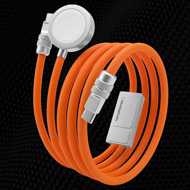 REZNIKA Duo-Core Flex™ 2-in-1 USB-C to 100W USB-C & 5W Apple Watch Charging Cable - Image 11
