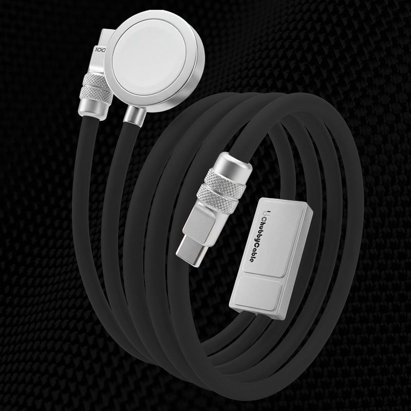 REZNIKA Duo-Core Flex™ 2-in-1 USB-C to 100W USB-C & 5W Apple Watch Charging Cable - Image 12