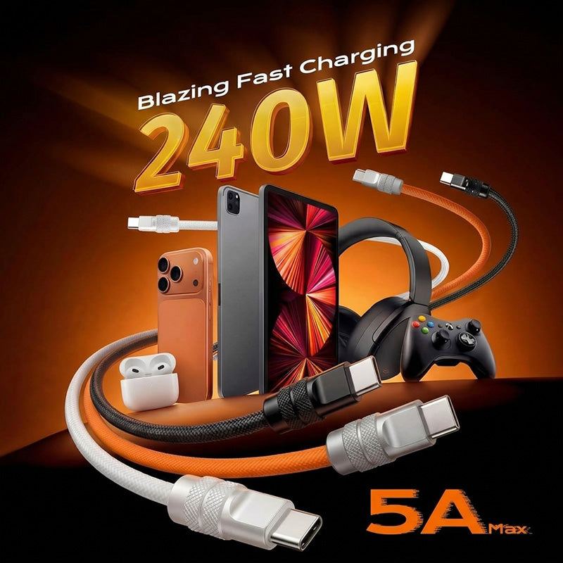 REZNIKA Flex – 240W USB-C to USB-C Braided Cable - Image 2