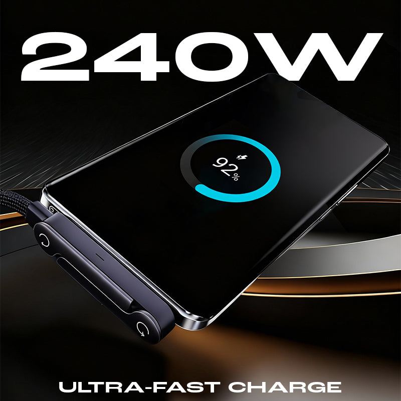 REZNIKA StandLite™ – 240 W fonott gyorstöltő kábel beépített telefonállvánnyal - Image 4