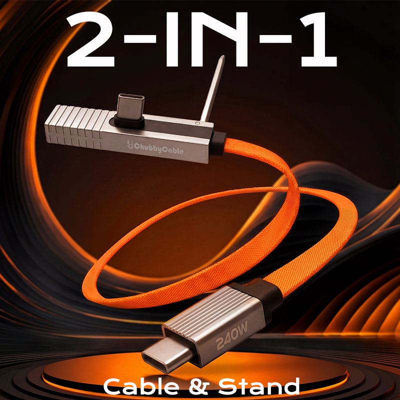 REZNIKA StandLite™Pro – 90° 240W Fast Charge Cable with Invisible Stand & Phone Case Friendly - Image 3