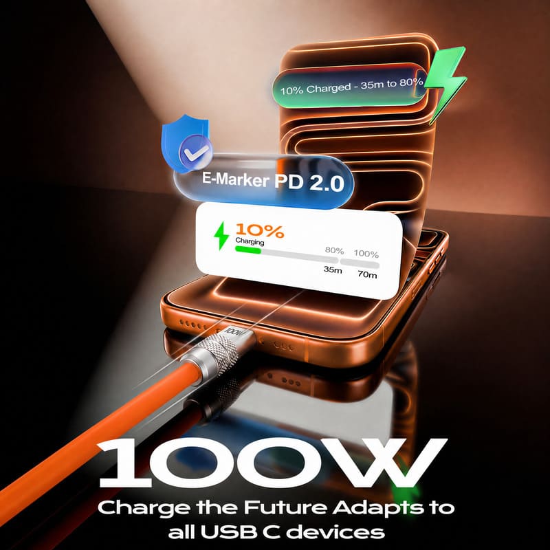 REZNIKA Solo-Flex™ 2-In-1 USB-C Cable With In-Line Watch Charger - Image 5