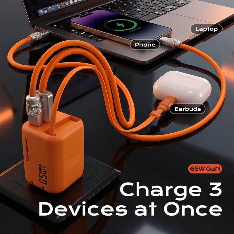 REZNIKA Charge MagCore – 65 W-os GaN gyorstöltő beépített visszahúzható kábellel - Image 4