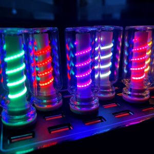 REZNIKAGlow SpiralNova – átlátszó RGB LED-es lámpa, USB-s hangulatvilágítás autóhoz/hálószobához/bulikhoz