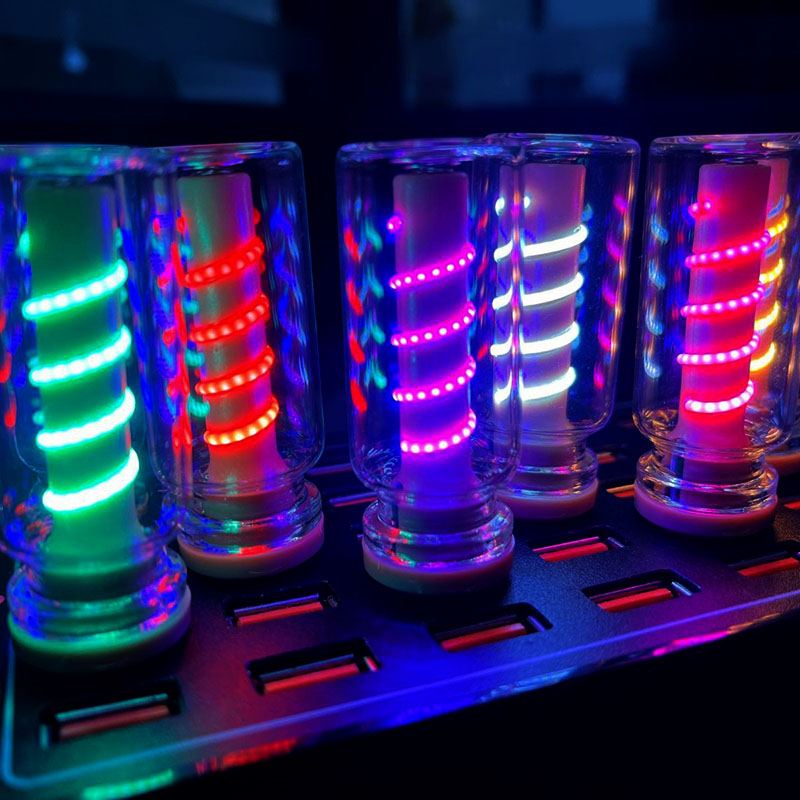 REZNIKAGlow SpiralNova – Transparent RGB LED Light,USB Powered Mood Lighting for Car/Bedroom/Parties