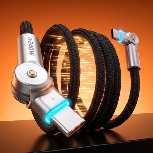 REZNIKA MagRotateX – 240W Magnetic Easy-Pack Cable with 180° Rotating Connectors