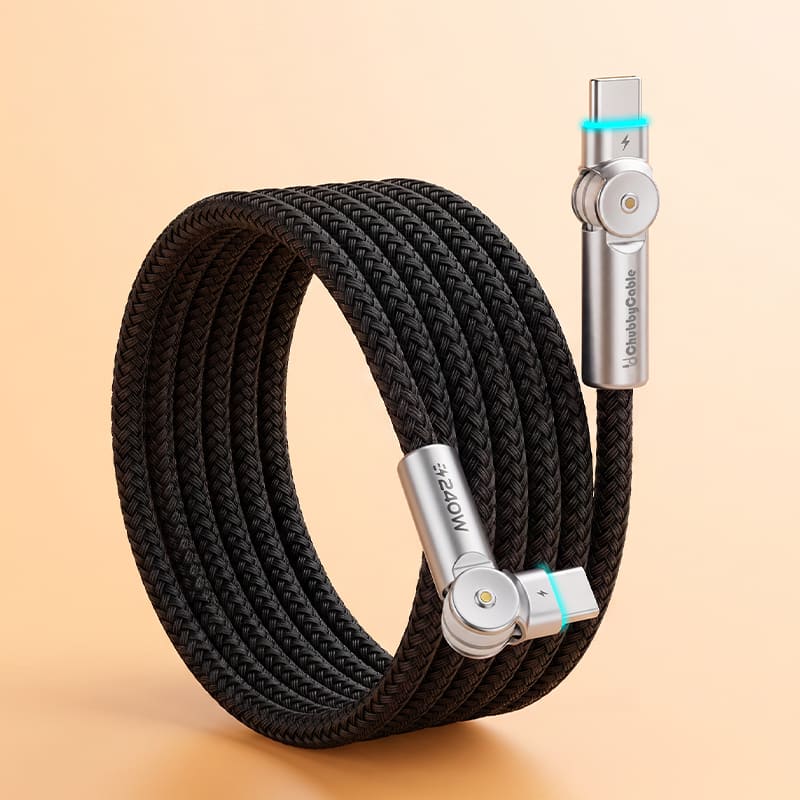 REZNIKA MagRotateX – 240W Magnetic Easy-Pack Cable with 180° Rotating Connectors - Image 6