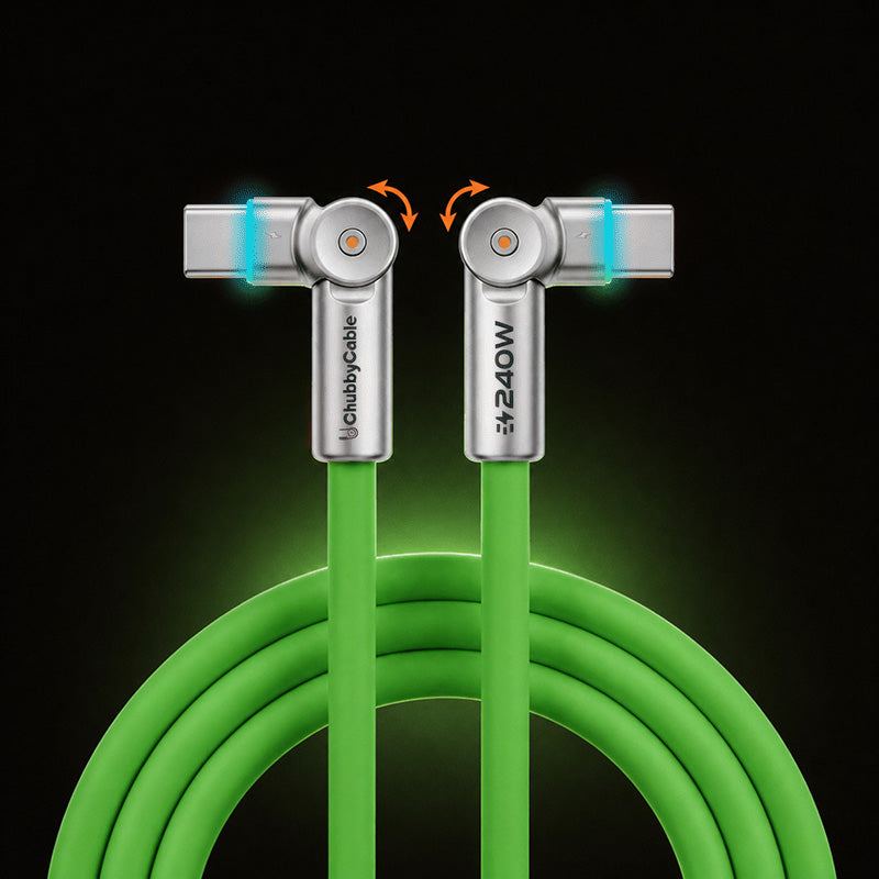 “REZNIKA RotateX” – 240W Dual 180° Rotating Fast Charging Cable With LED Light - Image 10