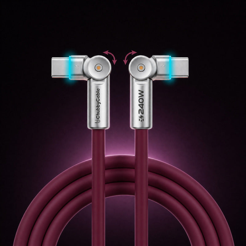 “REZNIKA RotateX” – 240W Dual 180° Rotating Fast Charging Cable With LED Light - Image 11