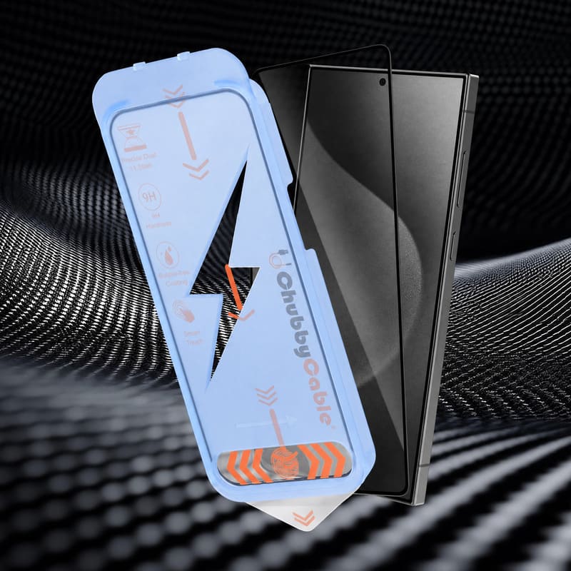 REZNIKA Shield Ultra – Katonai minőségű képernyővédő fólia rendkívül egyszerűen telepíthető dobozzal Samsung Galaxy készülékhez