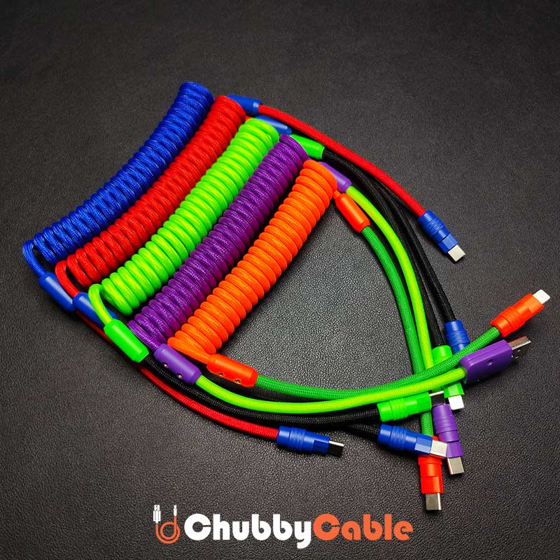 “Curly REZNIKA” tekercselt fonat Colorblock gyorstöltő kábel - Image 4