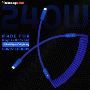 “Curly REZNIKA” 240 W-os tekercses fonott gyorstöltő kábel