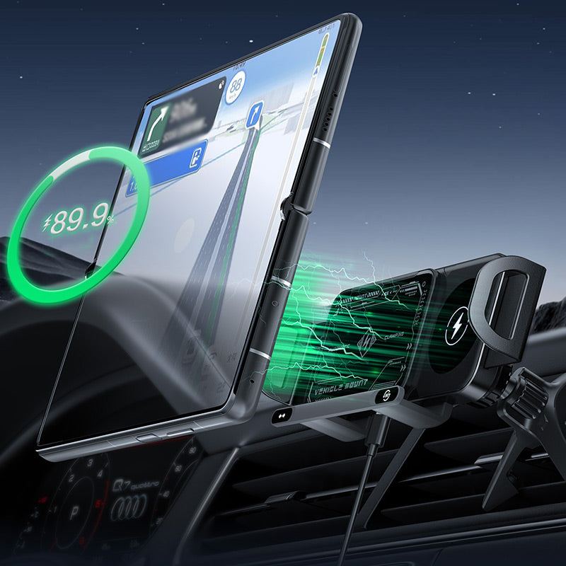 REZNIKA Charge™ 15 W vezeték nélküli töltő autós tartó telefonokhoz – 90°-ban elforgatható, stabil és állítható - Image 8
