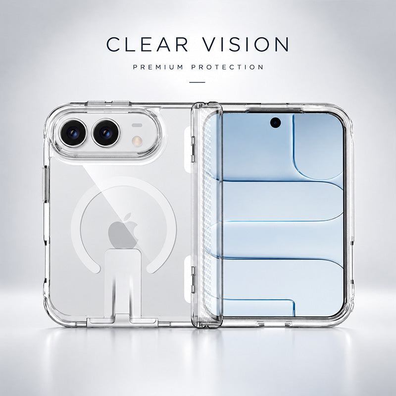 REZNIKA Armor ClearFold – MagSafe csúszó állvány tok iPhone Duo készülékhez - Image 4