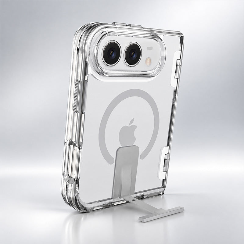 REZNIKA Armor ClearFold – MagSafe csúszó állvány tok iPhone Duo készülékhez