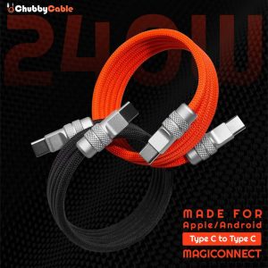 REZNIKA „MagWrap” fonott – 240 W-os mágneses Easy-Pack gyorstöltő kábel