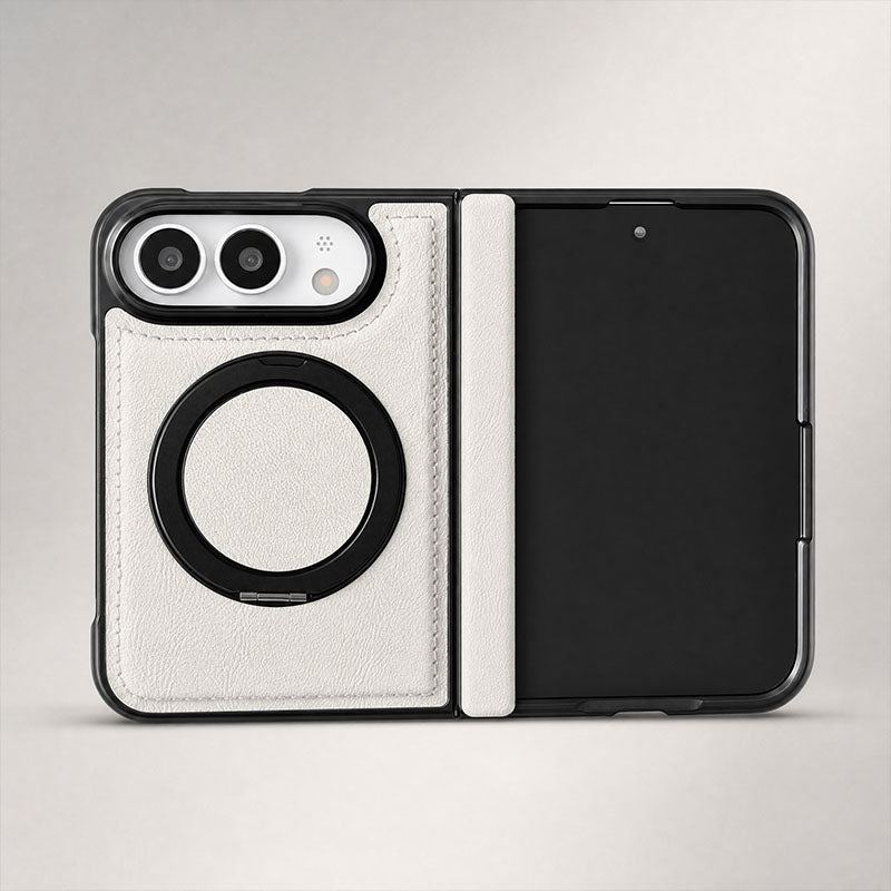 REZNIKA Armor LuxeGrip™ – bőr-szemcsés MagSafe állvány tok iPhone Duo készülékhez - Image 7