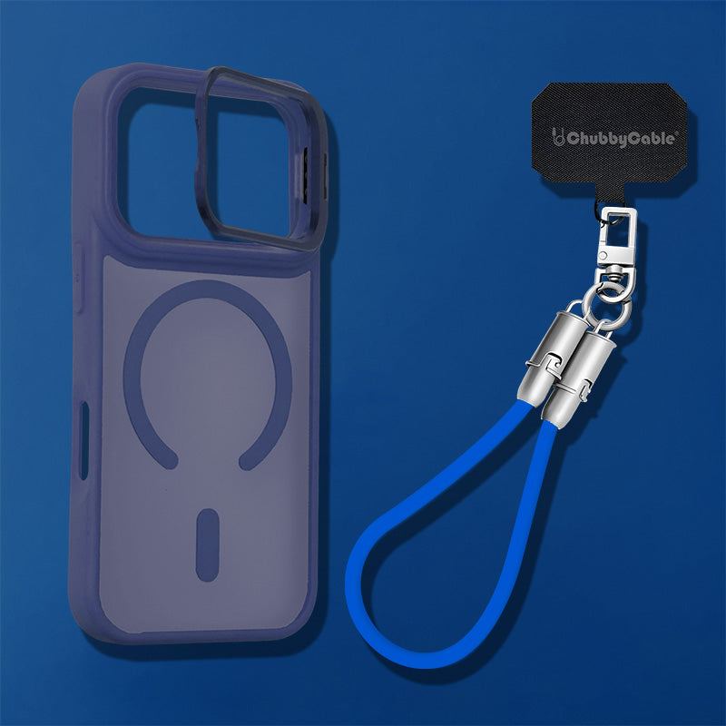 Metal Lens Bracket Phone Case For iPhone & REZNIKAcable Crossbody Strap Cable Combo - Image 9