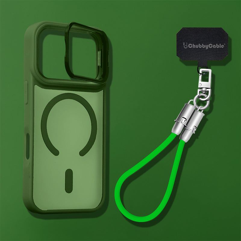 Metal Lens Bracket Phone Case For iPhone & REZNIKAcable Crossbody Strap Cable Combo - Image 10