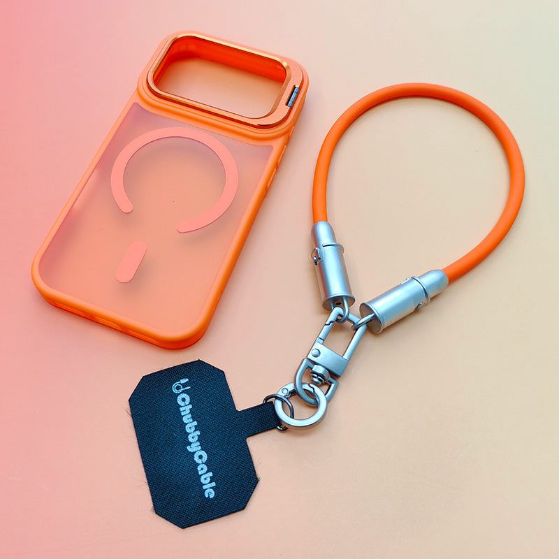 Metal Lens Bracket Phone Case For iPhone & REZNIKAcable Crossbody Strap Cable Combo - Image 3