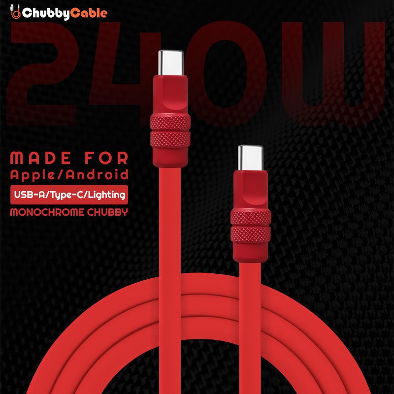 “Monochrome REZNIKA” 240W Classic Solid Color Fast Charging Cable