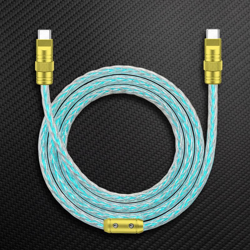 “Neon REZNIKA” RGB megvilágítású ezüstözött gyorstöltő CarPlay kábel - Image 6